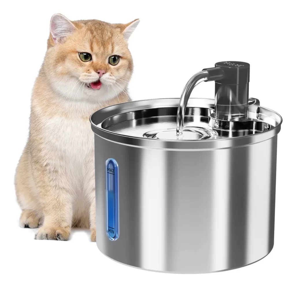 Fonte de água de aço inoxidável para cães e gatos 3 litros - Newpet