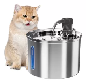 Fonte de água de aço inoxidável para cães e gatos 3 litros - Newpet