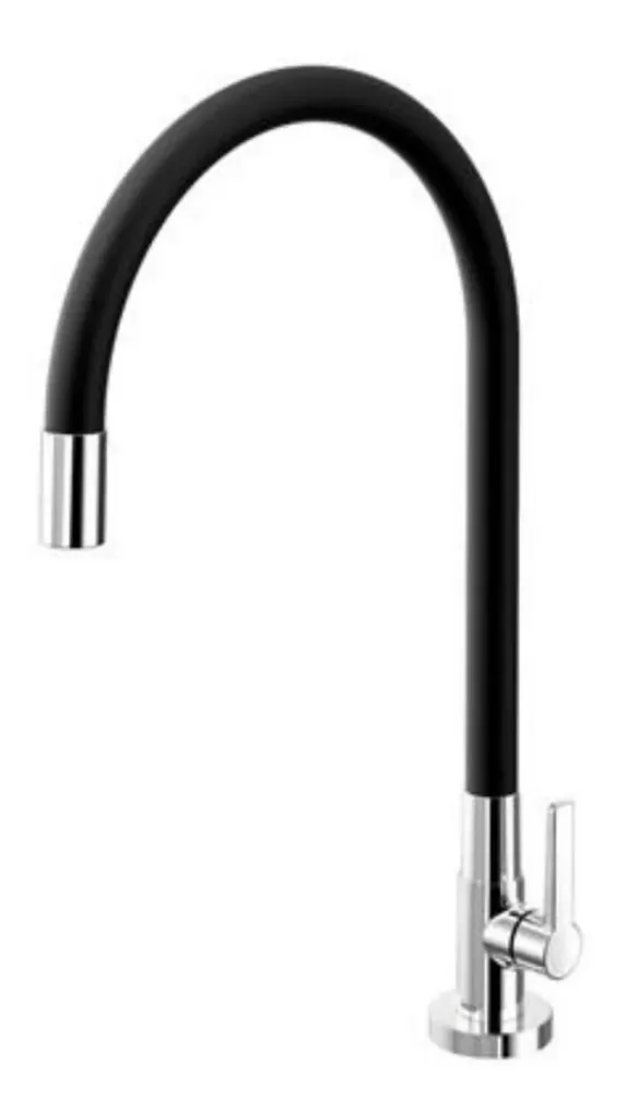 Torneira de Mesa Galiflex Docol Bica Alta Cromado/Preto
